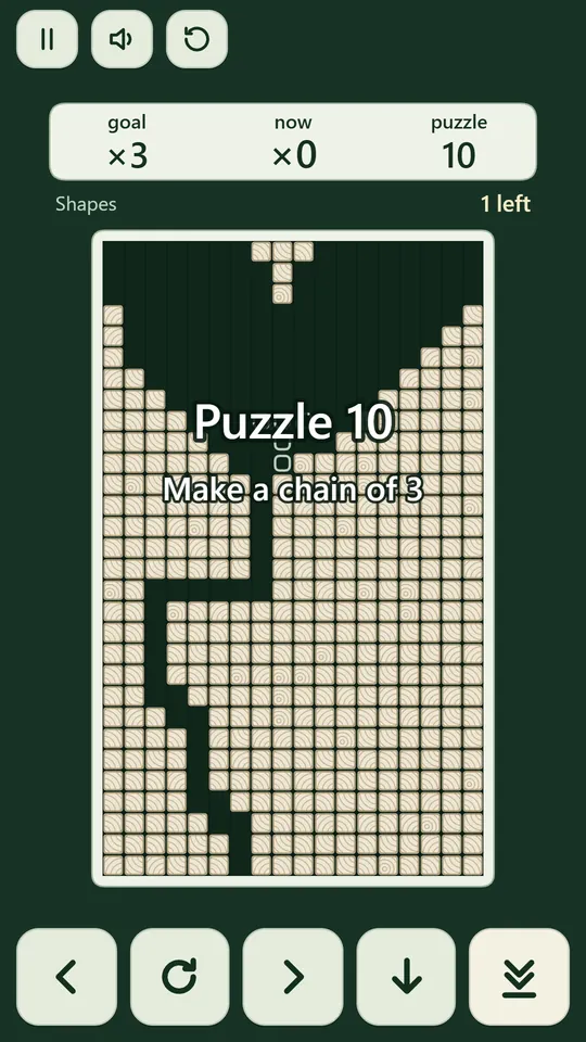 Timber Drop screenshot: Chain Puzzles: make the chain with the given shapes (app)